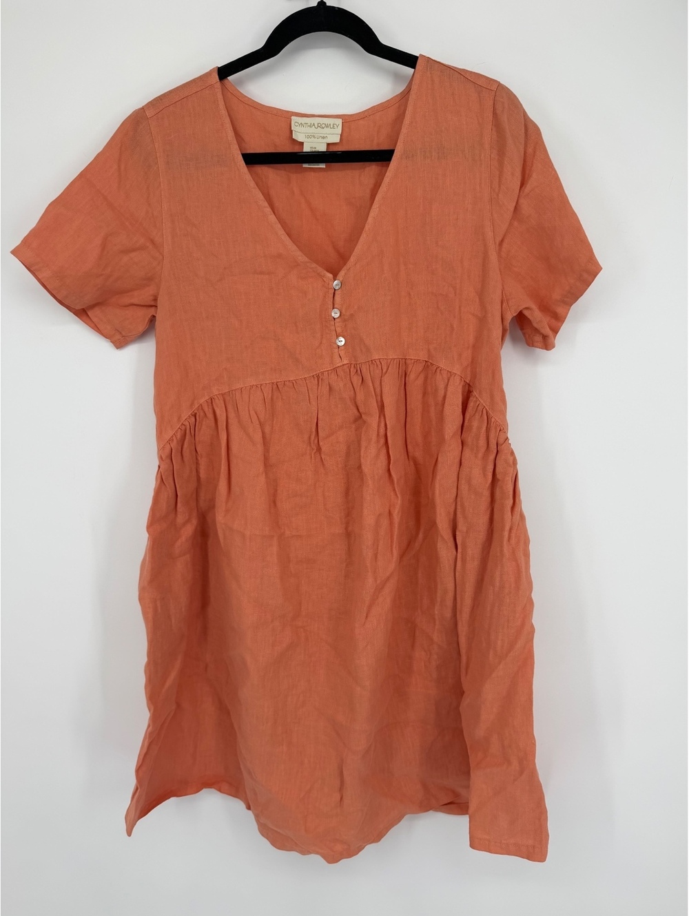 Cynthia Rowley size medium 100% linen dress